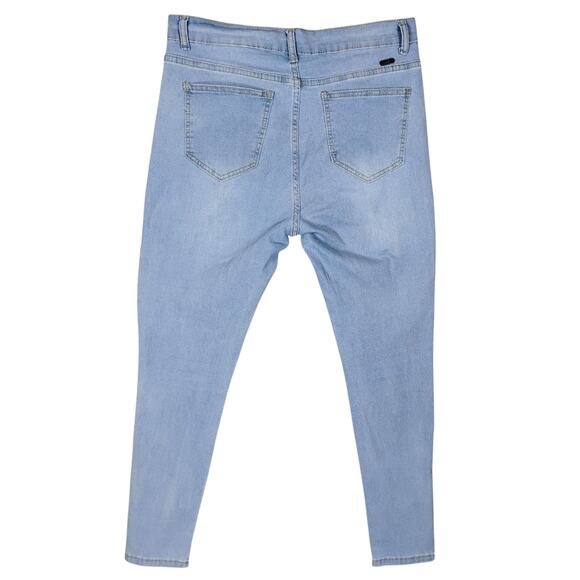 Just Jeans Light Blue Stretchy Skinny Jeans Size 11/12 High Rise Cotton Blend - Picture 3 of 8